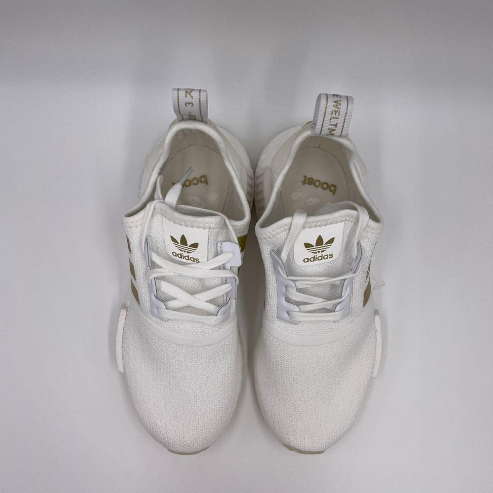 adidas NMD R1 White / Gold Womens Shoes - Picture 5 of 8